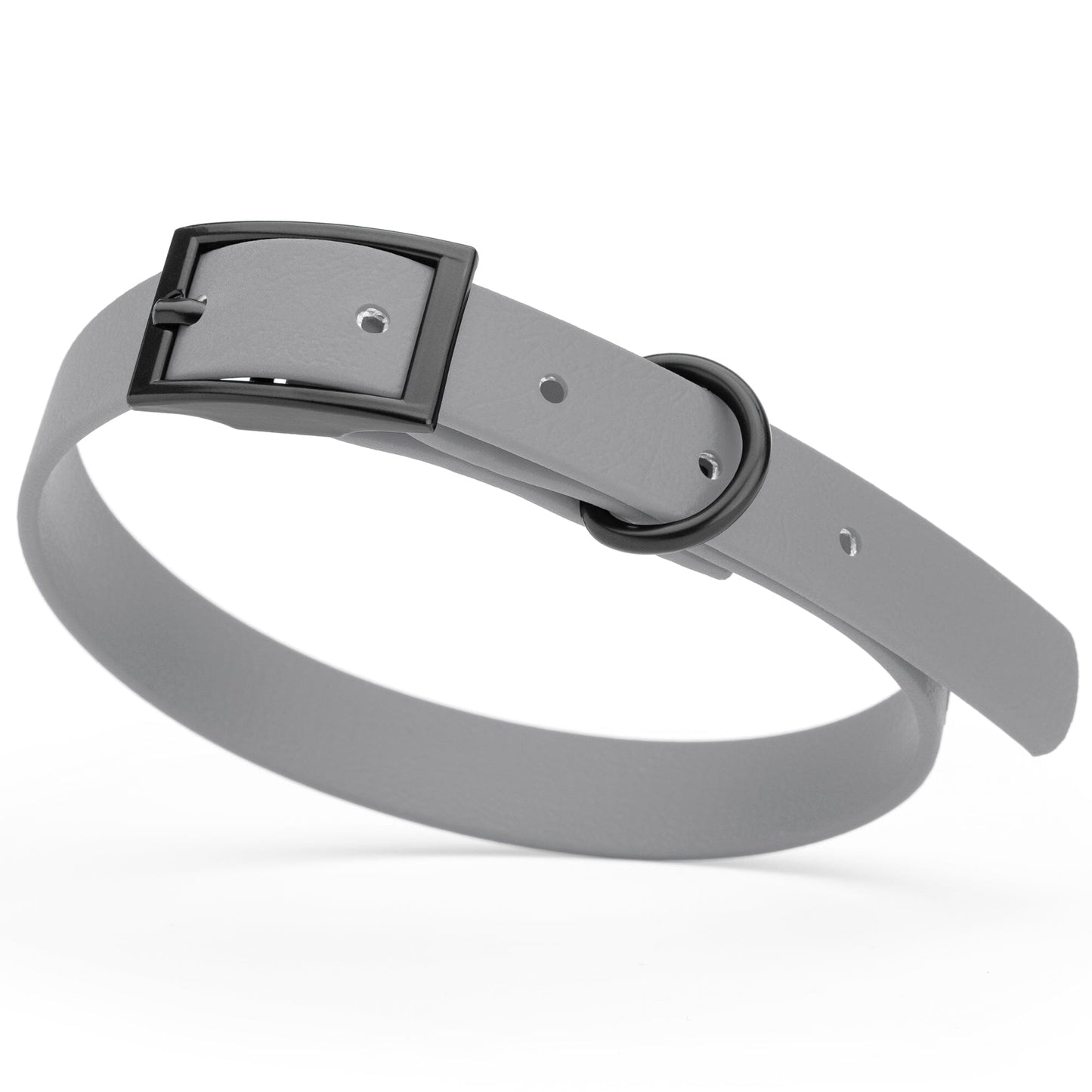 Dogline Biothane Waterproof Dog Collar with Black Hardware - Size S (12 to 15 inches)
