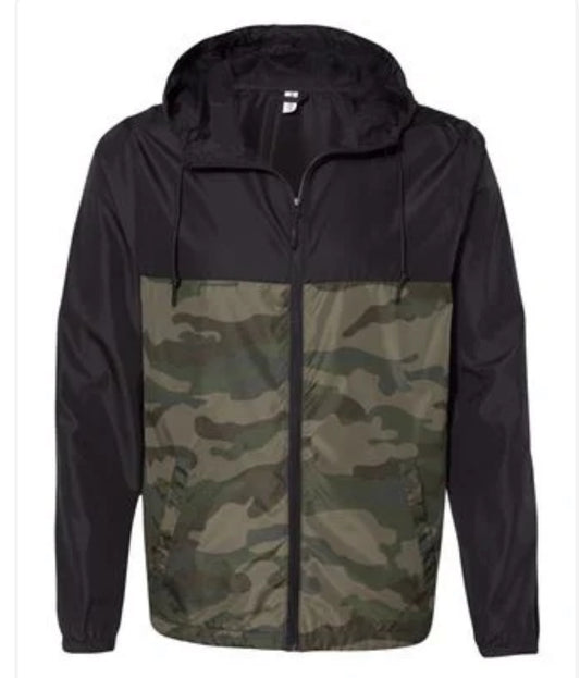 Lightweight full zip windbreaker handler jacket.
