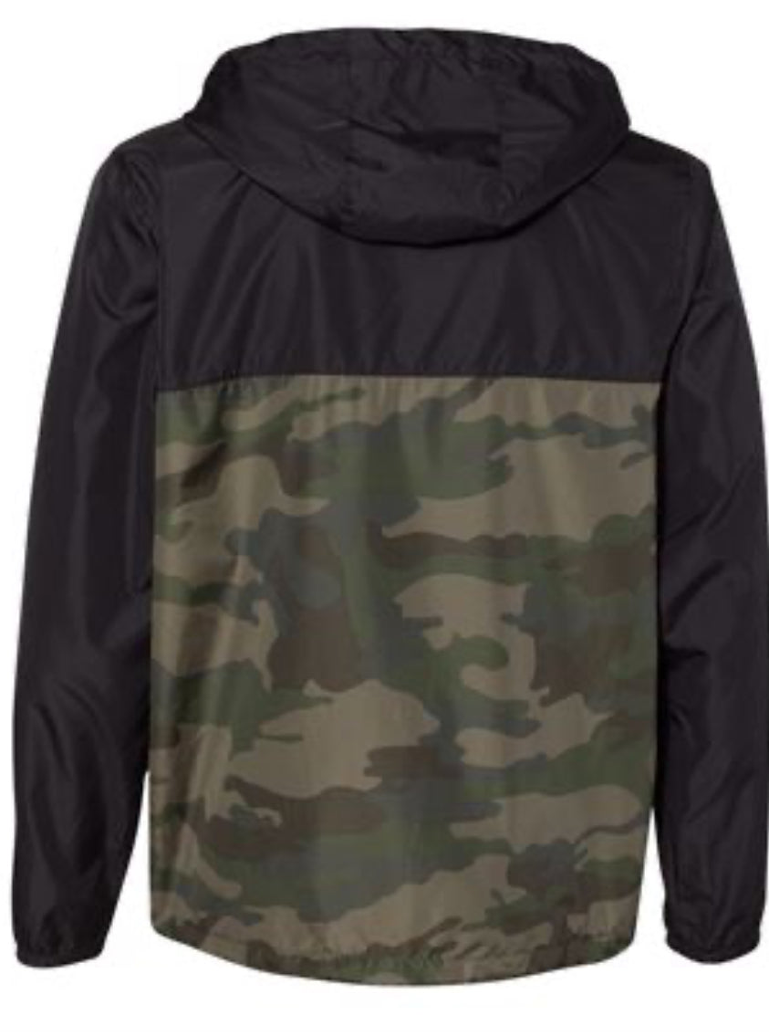 Lightweight full zip windbreaker handler jacket.