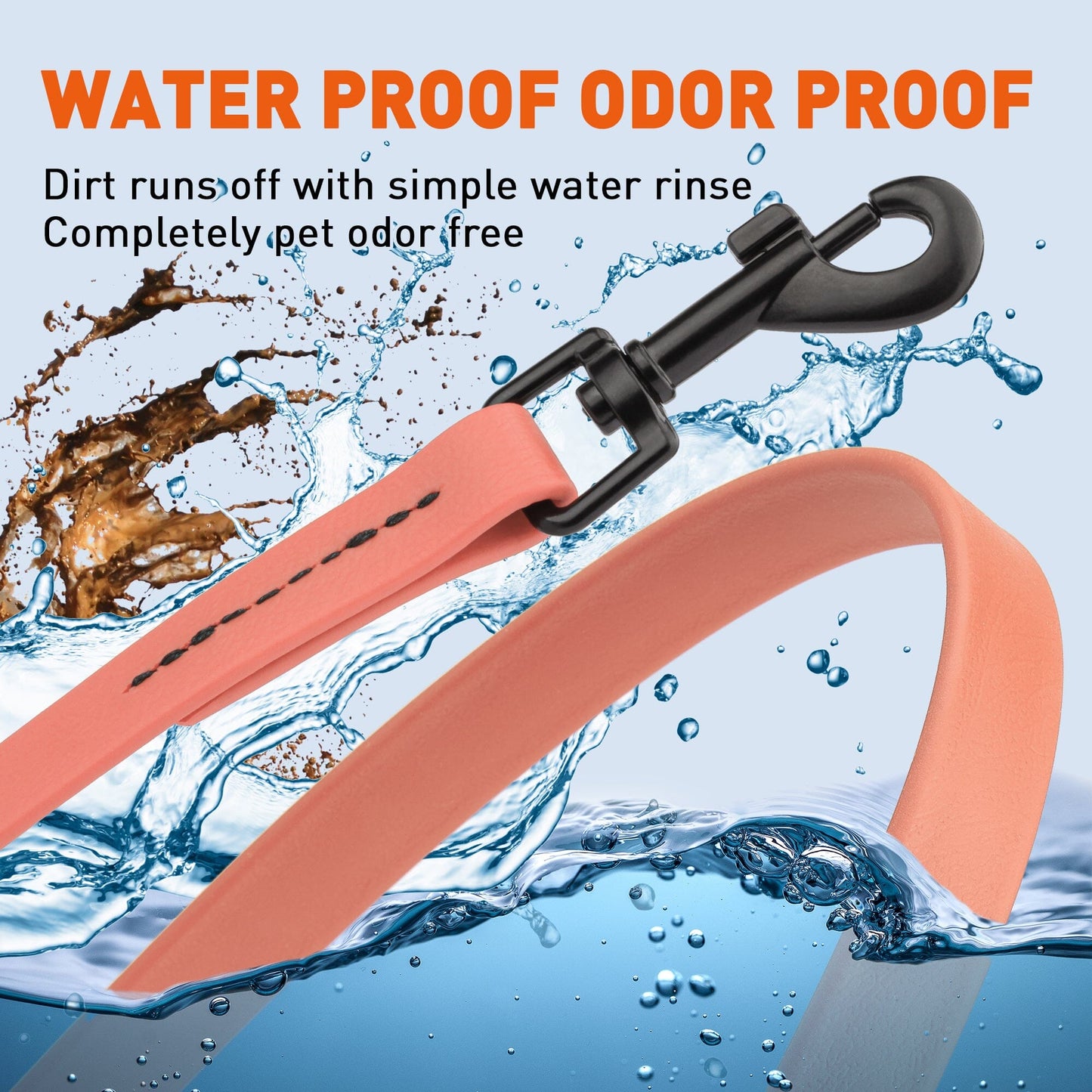 Biothane Waterproof 2 ft Traffic Lead