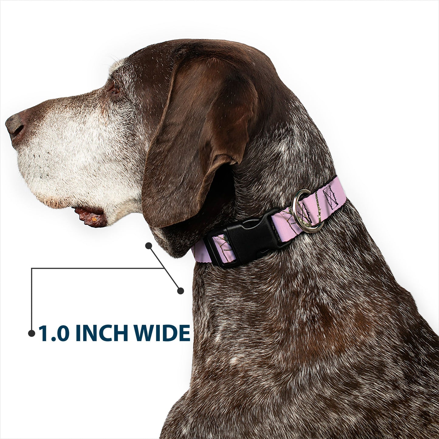 Plastic Clip Collar - Mossy Oak Country Roots Camo Baby Pink