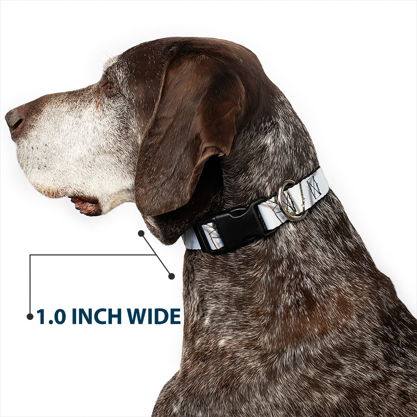 Plastic Clip Collar - Mossy Oak Country Roots Snowdrift Camo White