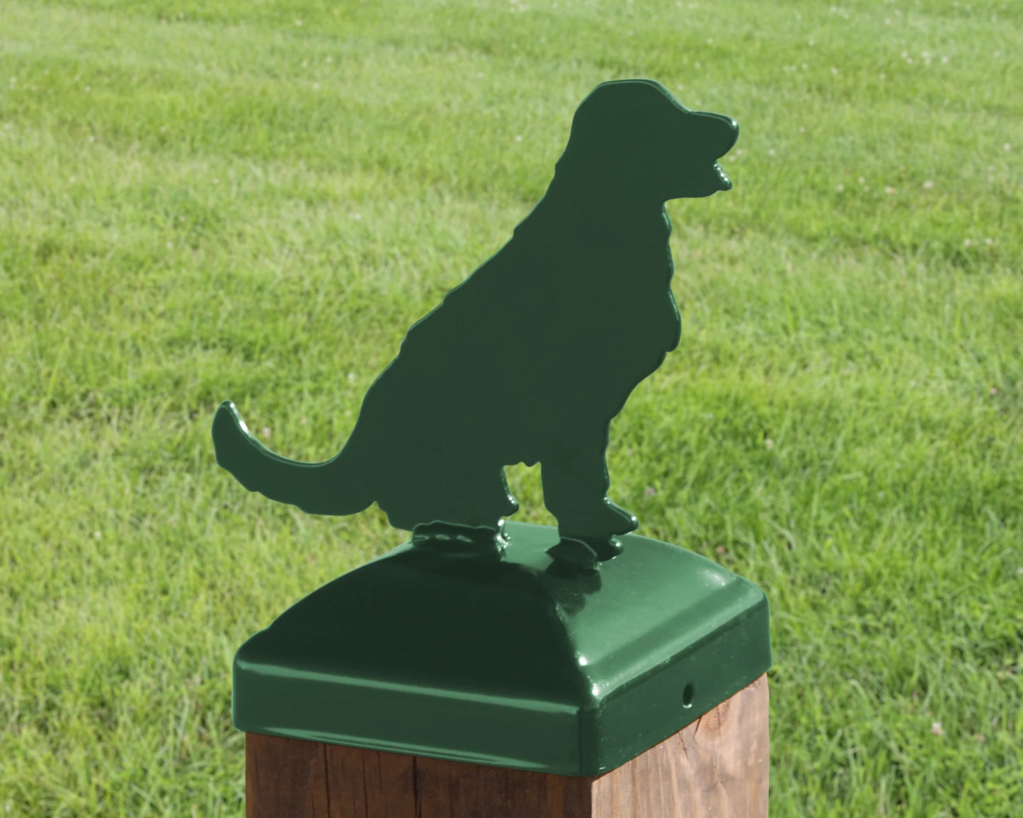 Hand Made 6X6 Golden Retriever Post Cap (5.5 x 5.5 Post Size) Veteran Made 🇺🇸