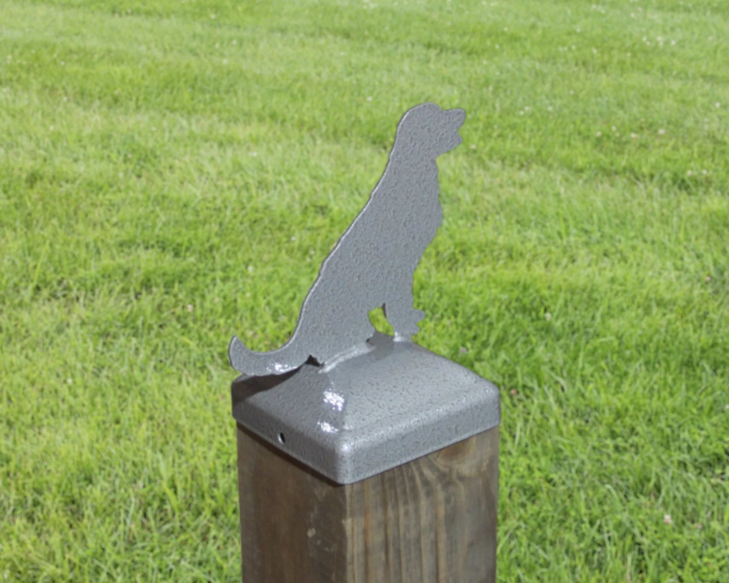 Hand Made 6X6 Golden Retriever Post Cap (5.5 x 5.5 Post Size) Veteran Made 🇺🇸