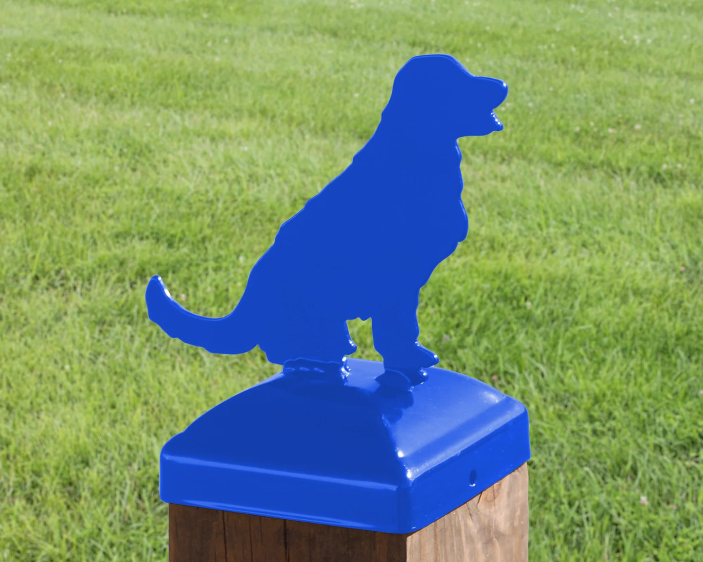 Hand Made 6X6 Golden Retriever Post Cap (5.5 x 5.5 Post Size) Veteran Made 🇺🇸