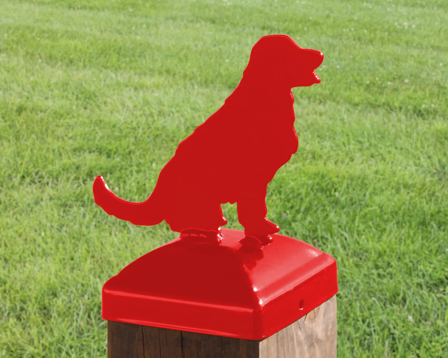 Hand Made 6X6 Golden Retriever Post Cap (5.5 x 5.5 Post Size) Veteran Made 🇺🇸