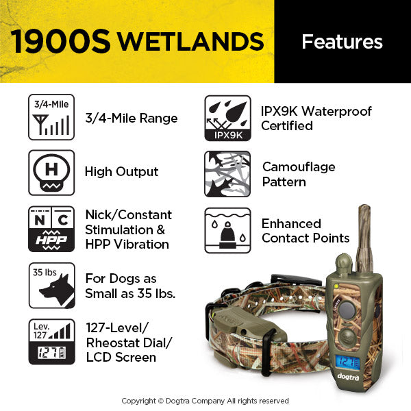 Retrieverworx Dogtra Wetlands 1900s ecollar for retriever training