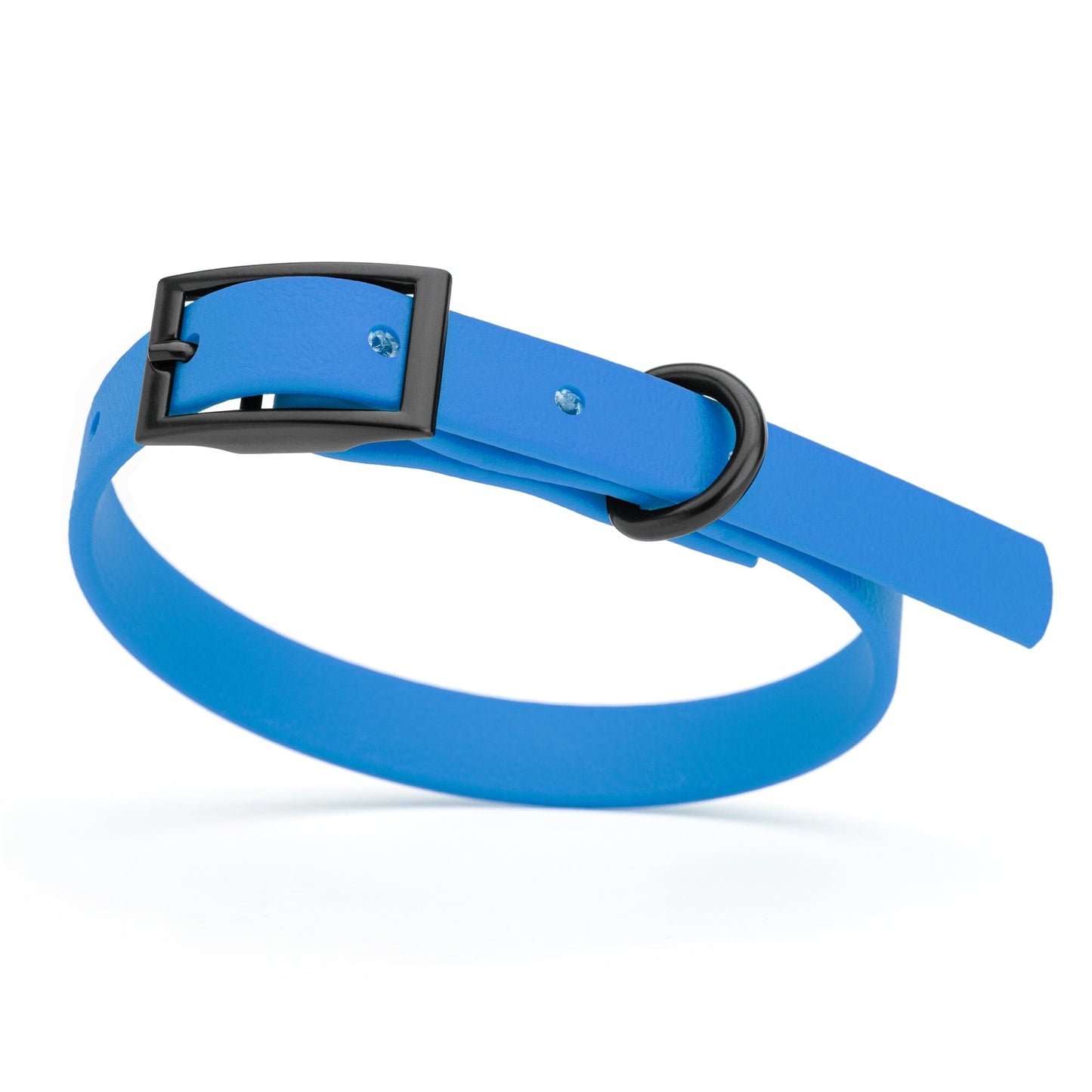 Dogline Biothane Waterproof Dog Collar with Black Hardware - Size XS (9 to 12 inches)