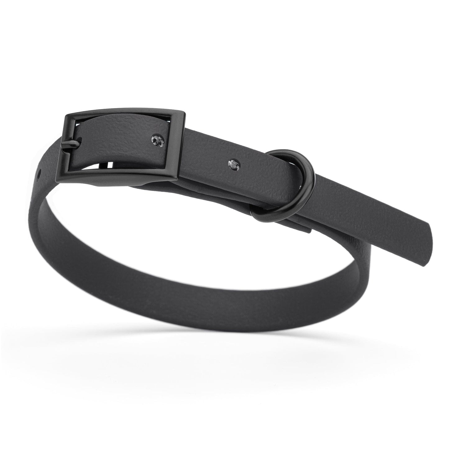 Dogline Biothane Waterproof Dog Collar with Black Hardware - Size XS (9 to 12 inches)