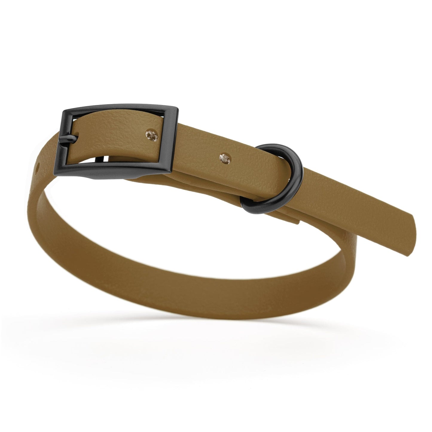 Dogline Biothane Waterproof Dog Collar with Black Hardware - Size XS (9 to 12 inches)