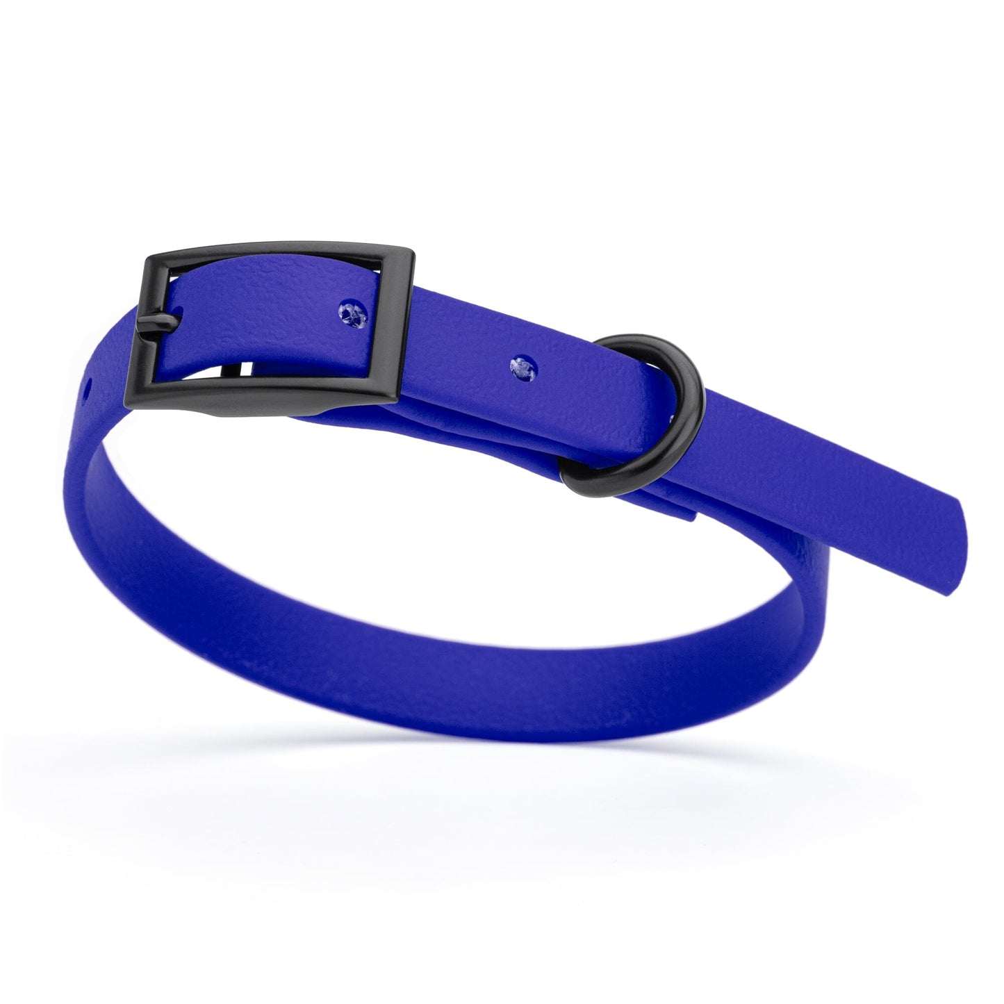 Dogline Biothane Waterproof Dog Collar with Black Hardware - Size XS (9 to 12 inches)