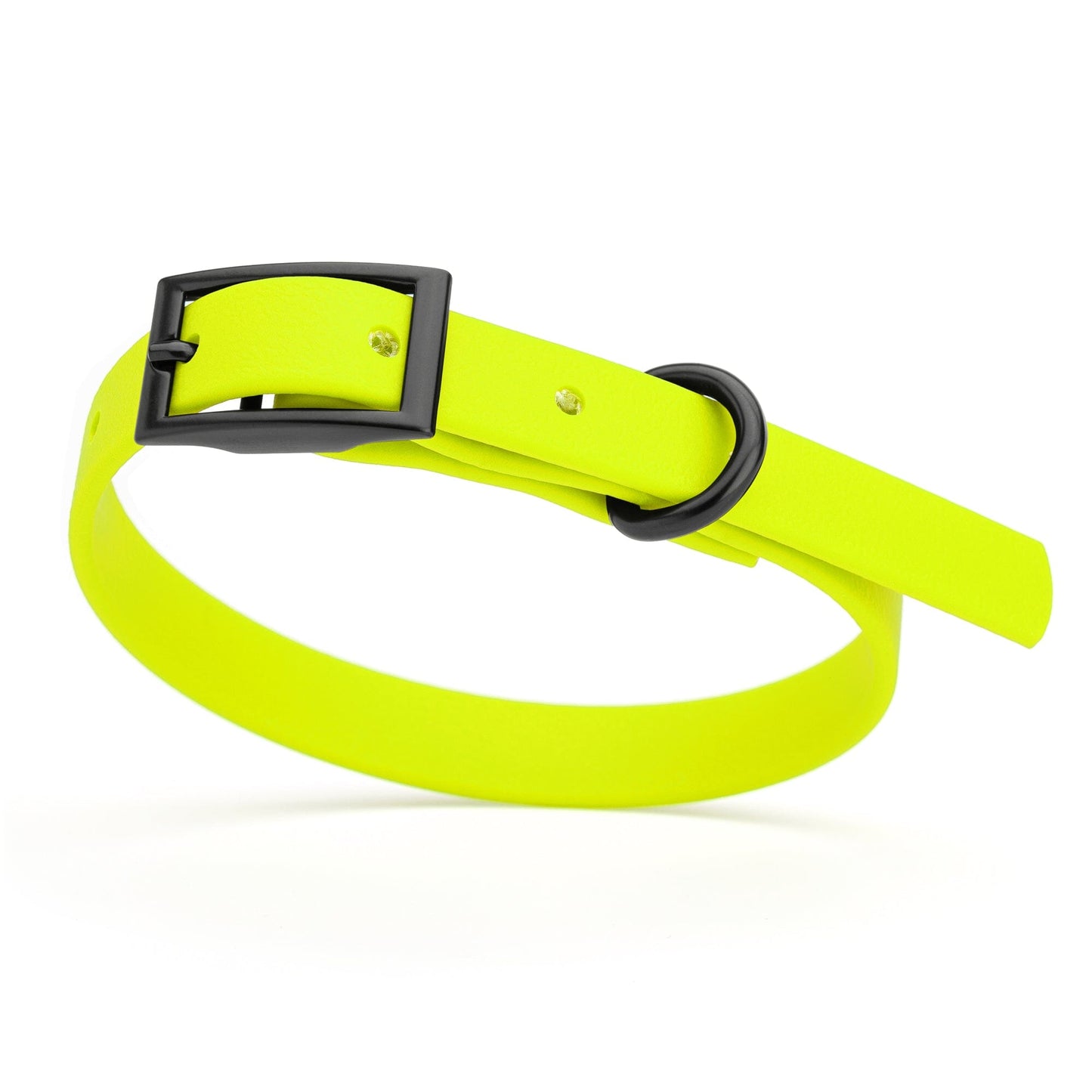 Dogline Biothane Waterproof Dog Collar with Black Hardware - Size XS (9 to 12 inches)