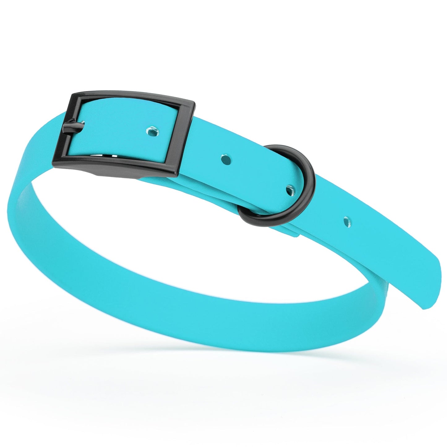 Dogline Biothane Waterproof Dog Collar with Black Hardware - Size S (12 to 15 inches)