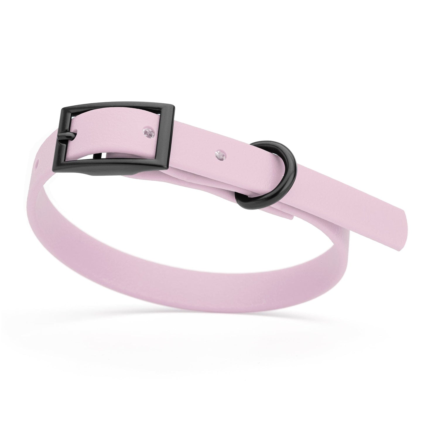 Dogline Biothane Waterproof Dog Collar with Black Hardware - Size XS (9 to 12 inches)