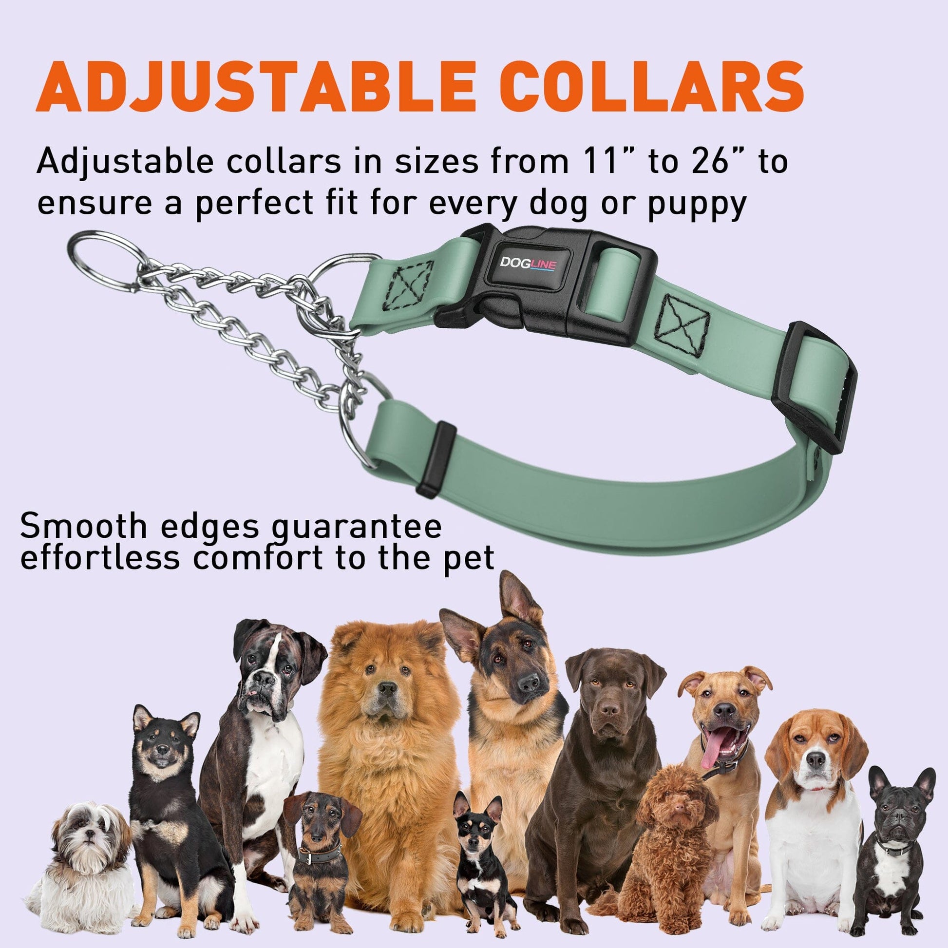 Martingale Collar with Quick Release Buckle sage