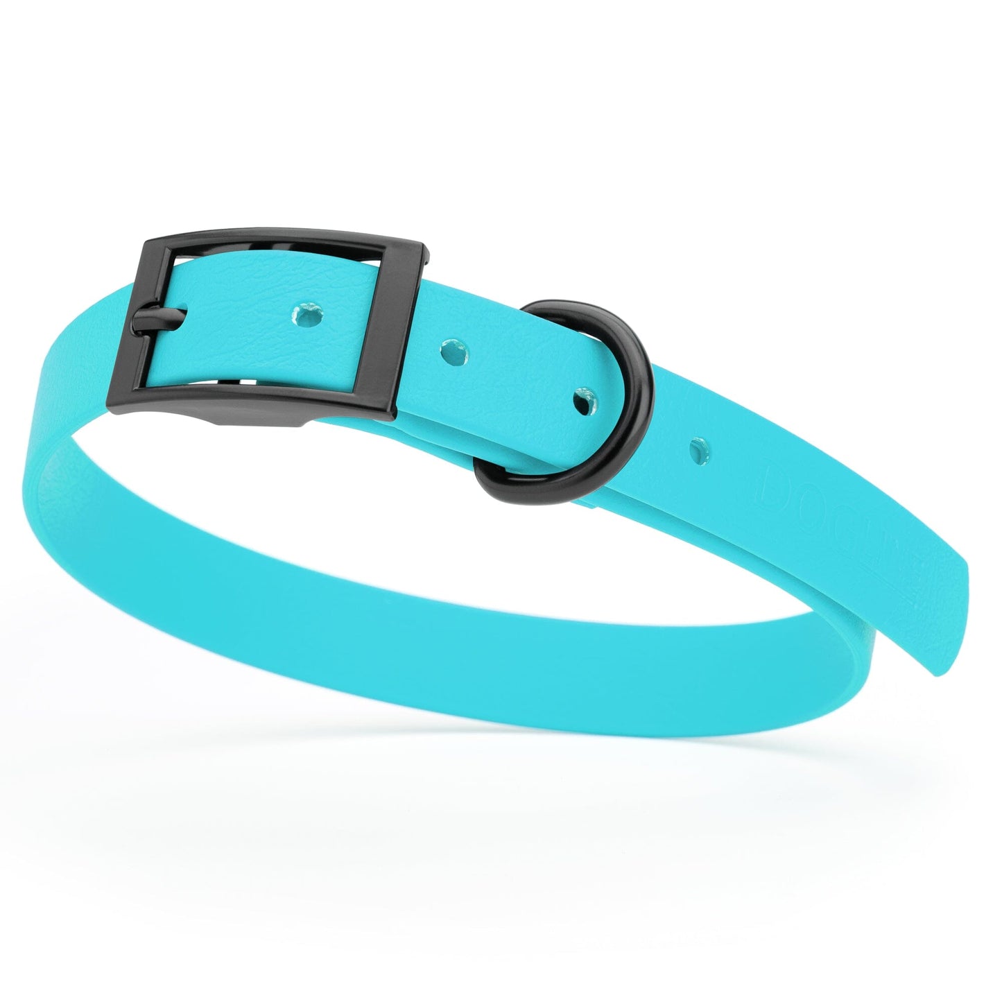 BioThane Waterproof Dog Collar - XS: L 9"-12" x W 1/2" - Black OR Brass Hardware