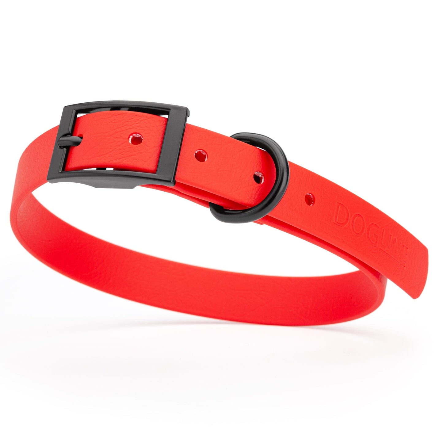 BioThane Waterproof Dog Collar - XS: L 9"-12" x W 1/2" - Black OR Brass Hardware
