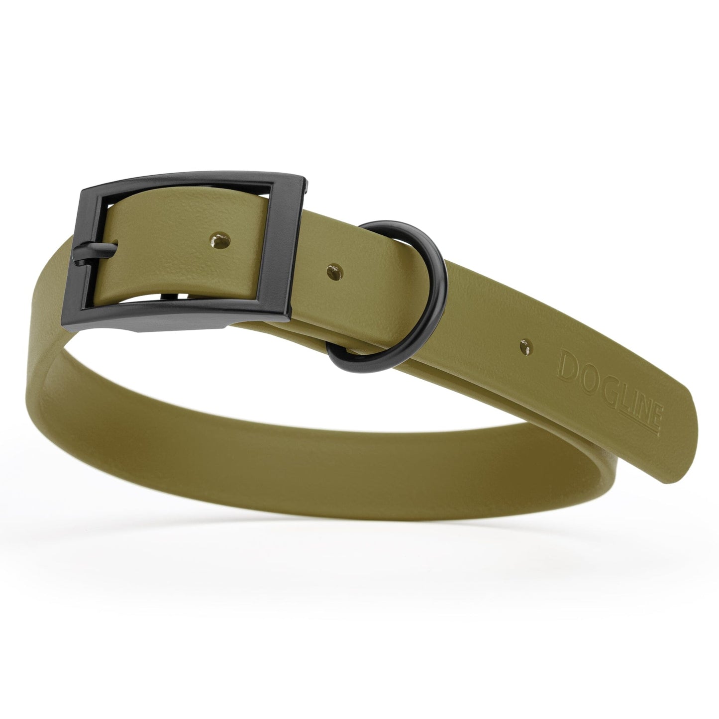 BioThane Waterproof Dog Collar - XS: L 9"-12" x W 1/2" - Black OR Brass Hardware