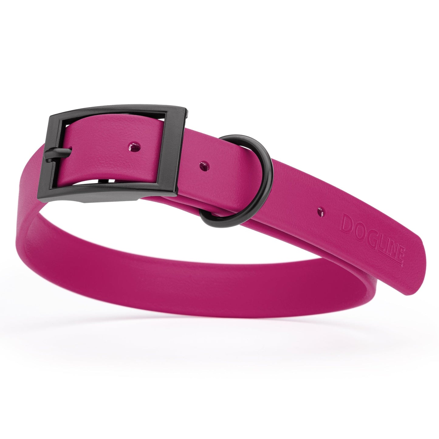 BioThane Waterproof Dog Collar - XS: L 9"-12" x W 1/2" - Black OR Brass Hardware
