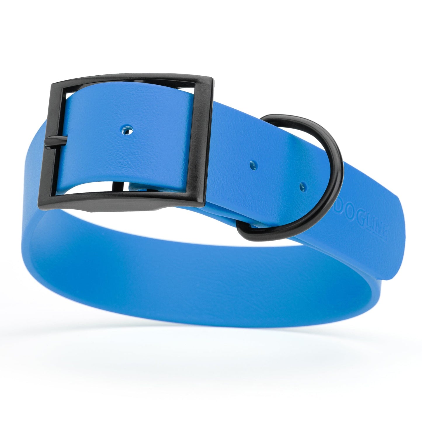 BioThane Waterproof Dog Collar - XS: L 9"-12" x W 1/2" - Black OR Brass Hardware