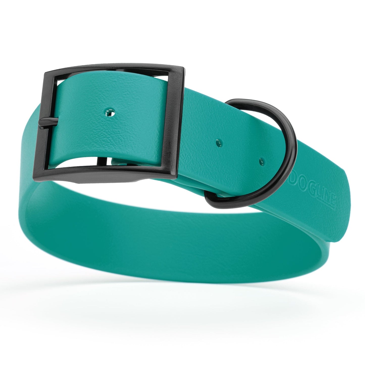 BioThane Waterproof Dog Collar - XS: L 9"-12" x W 1/2" - Black OR Brass Hardware