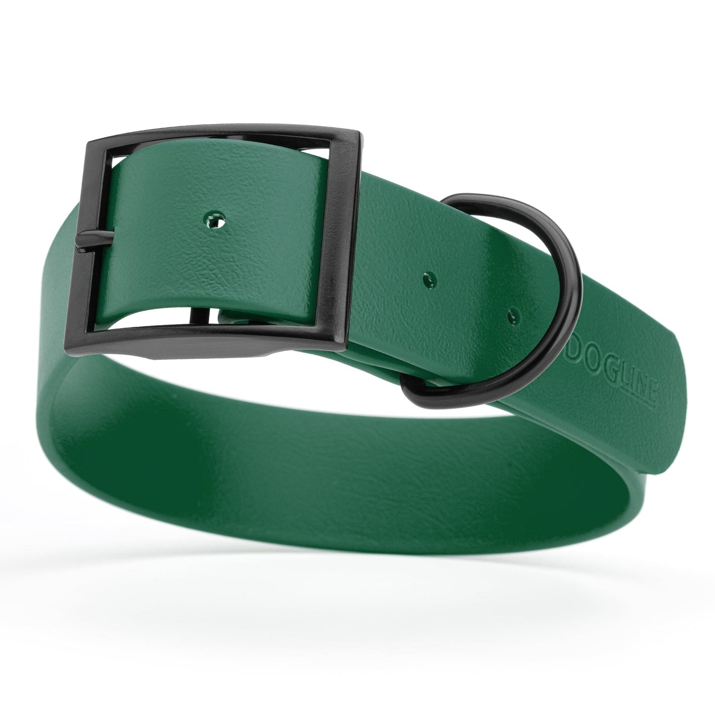 BioThane Waterproof Dog Collar - XS: L 9"-12" x W 1/2" - Black OR Brass Hardware
