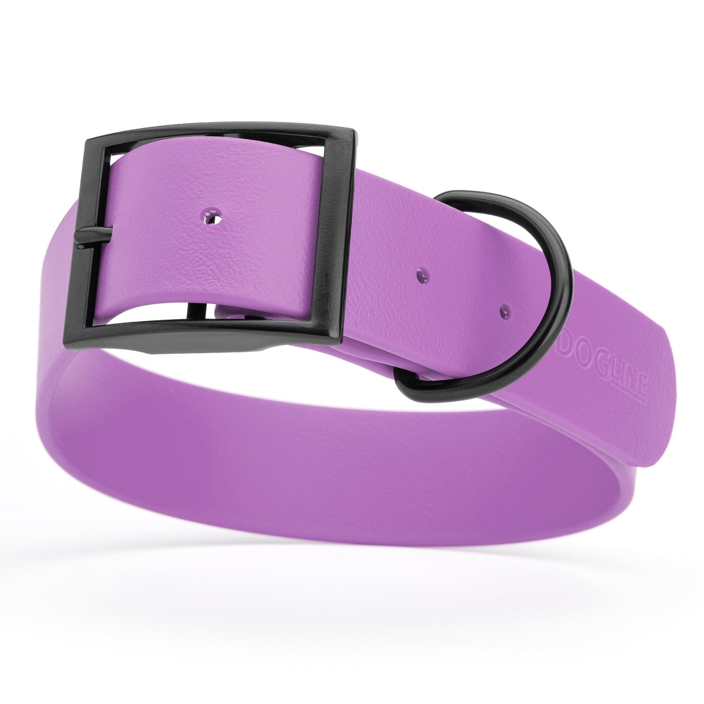 BioThane Waterproof Dog Collar - XS: L 9"-12" x W 1/2" - Black OR Brass Hardware