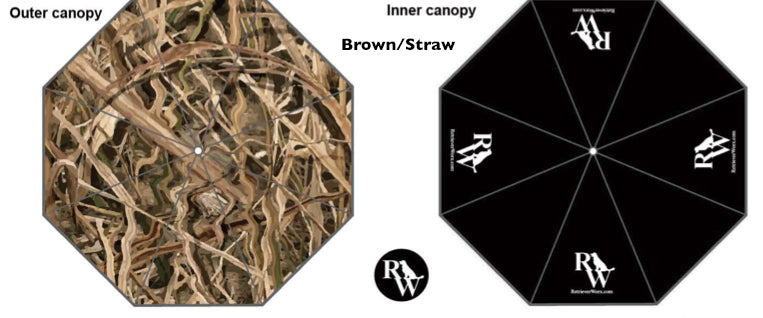 Retrieverworx green brown straw camo umbrellas for retriever training