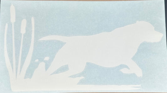 Last one! Labrador white silhouette vinyl transfer.