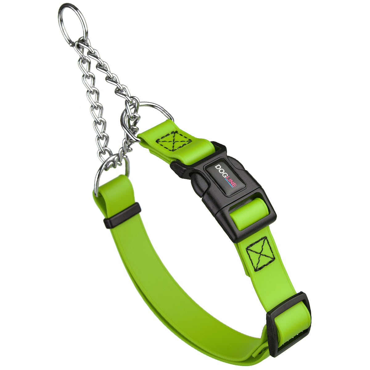 Martingale Collar with Quick Release Buckle lime green