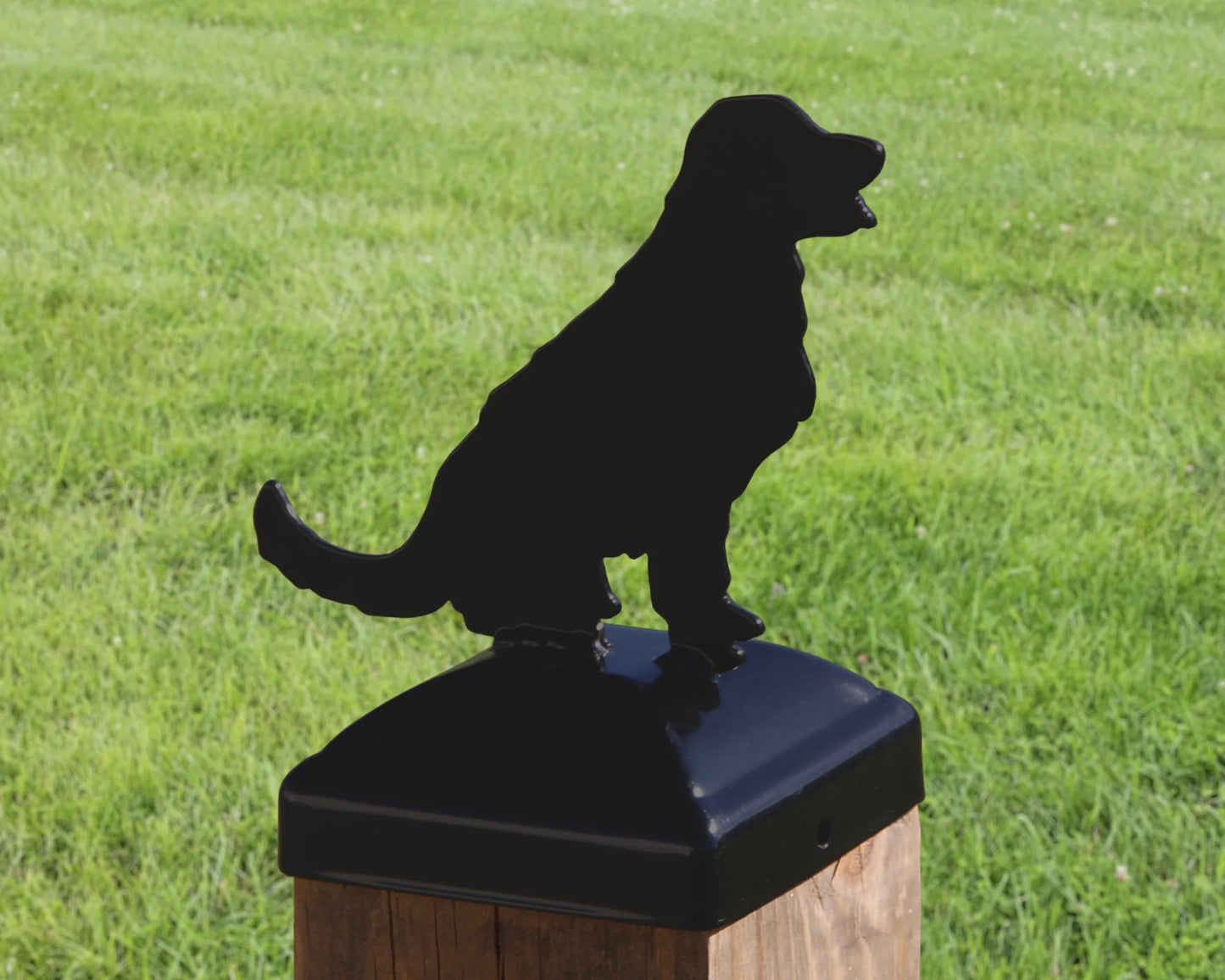 Hand Made 4x4 Golden Retriever Post Cap (Fits 3.5 x 3.5 Post Size) Veteran Made 🇺🇸