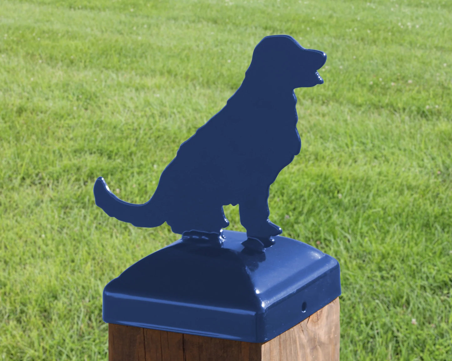 Hand Made 4x4 Golden Retriever Post Cap (Fits 3.5 x 3.5 Post Size) Veteran Made 🇺🇸