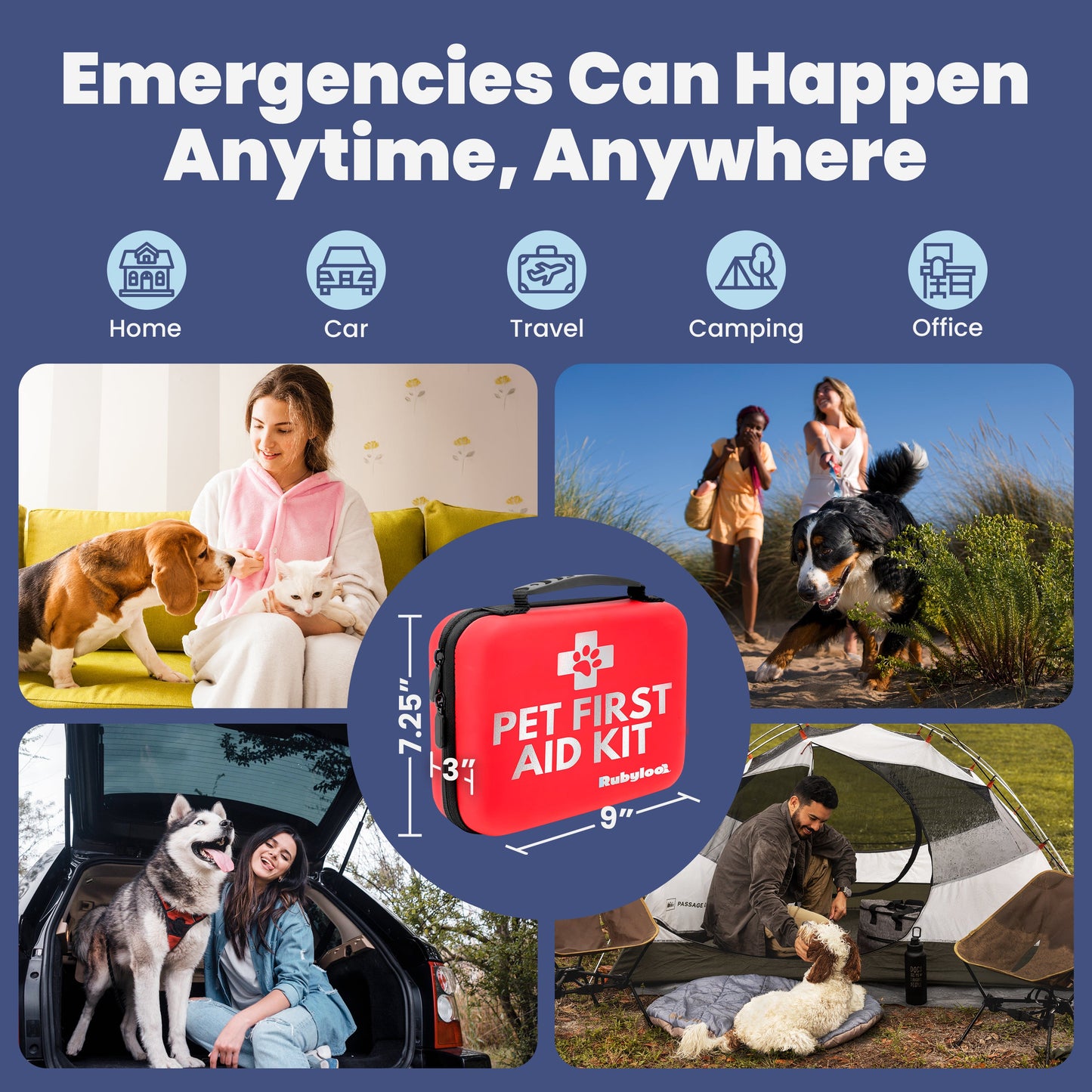 Pet First Aid Kit for Dogs with Vet-Approved Essentials