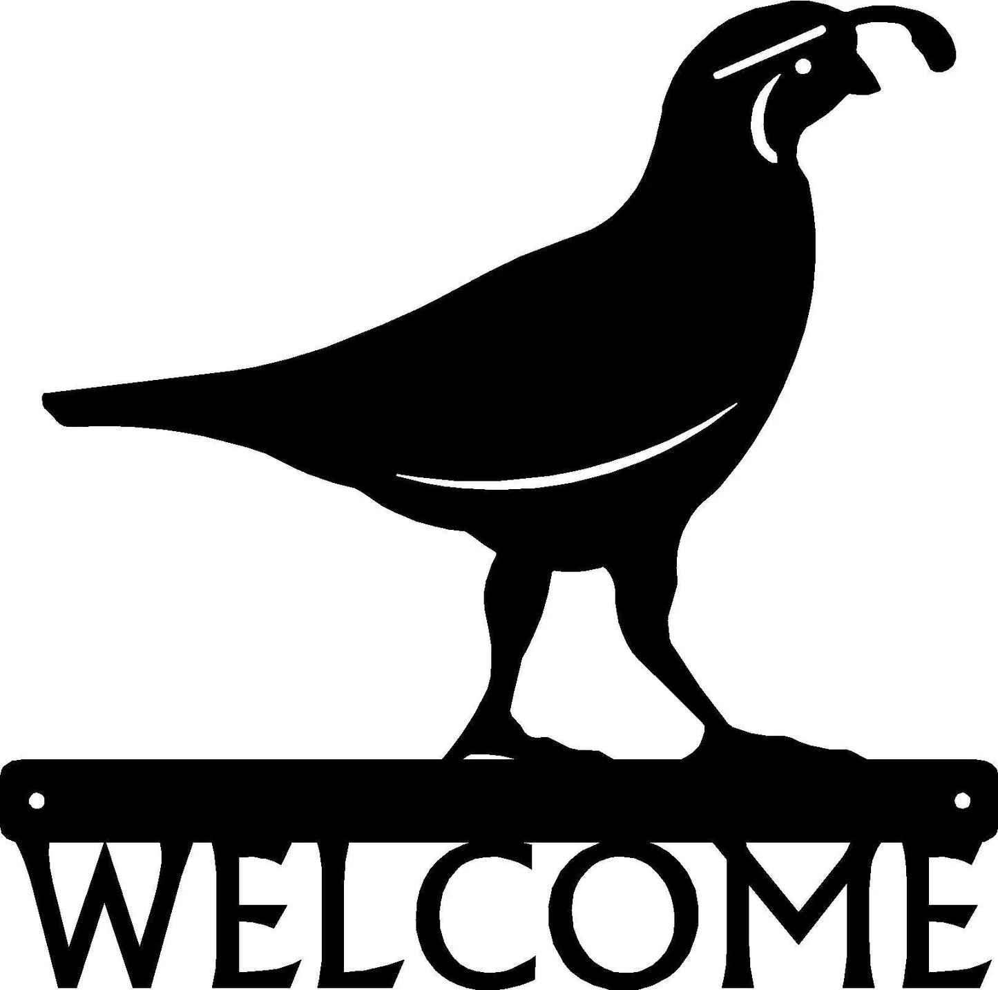 Quail Bird Welcome Sign 🇺🇸 Veteran Made