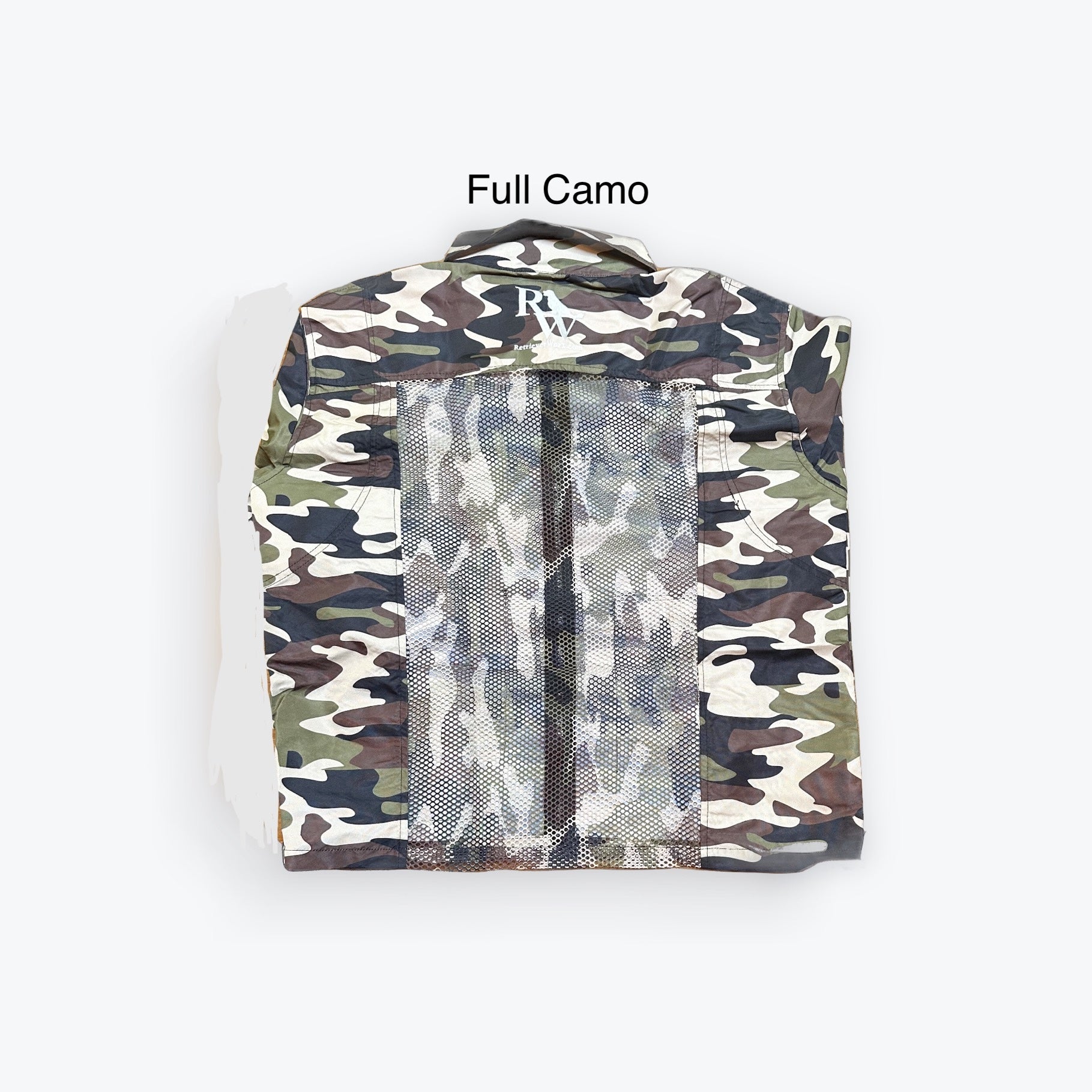 Retrieverworx HRC or NAHRA camo handlers jacket back