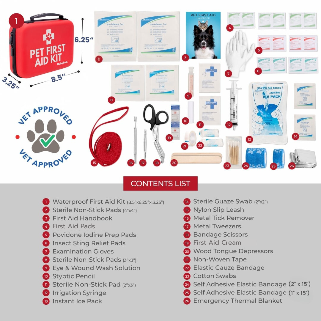 Pet First Aid Kit for Dogs with Vet-Approved Essentials