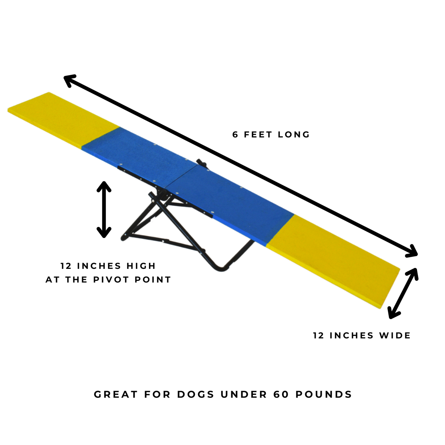 Retrieverworx Better Sporting Dogs Practice See Saw – Fully Assembled Practice Teeter for Dog Agility Training