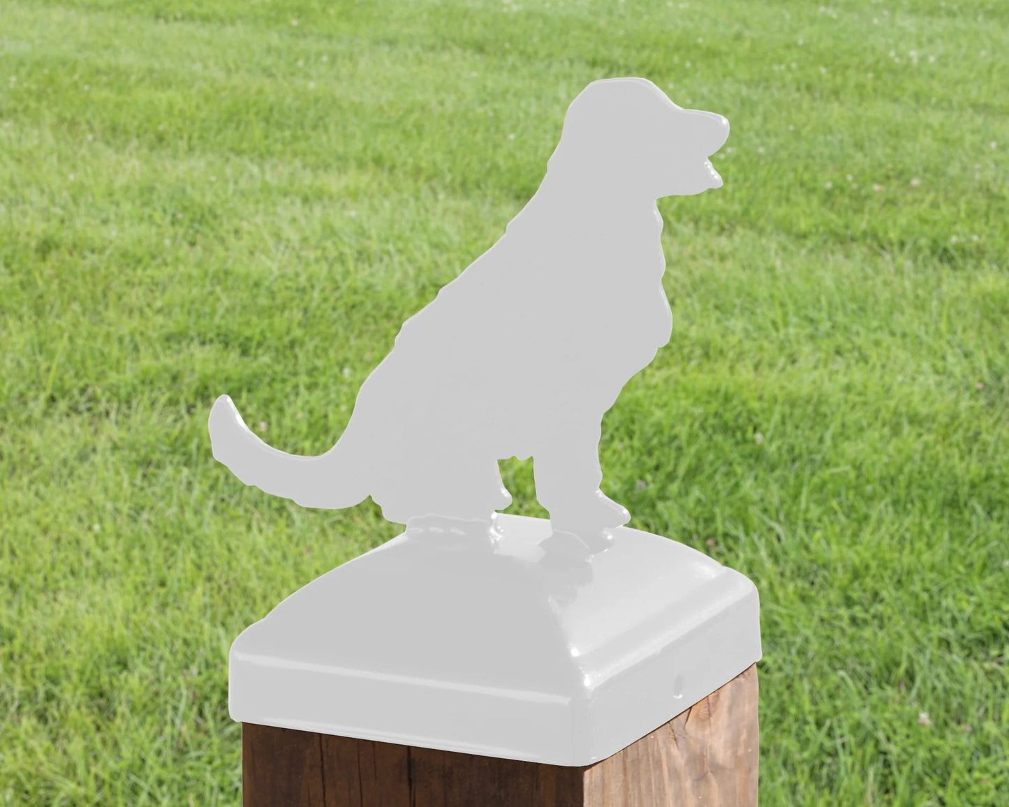 Hand Made 4x4 Golden Retriever Post Cap (Fits 3.5 x 3.5 Post Size) Veteran Made 🇺🇸