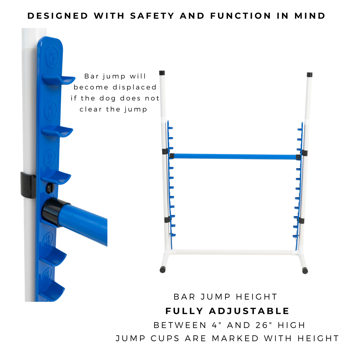 Retrieverworx Better Sporting Dogs Adjustable Dog Agility Bar Jumps