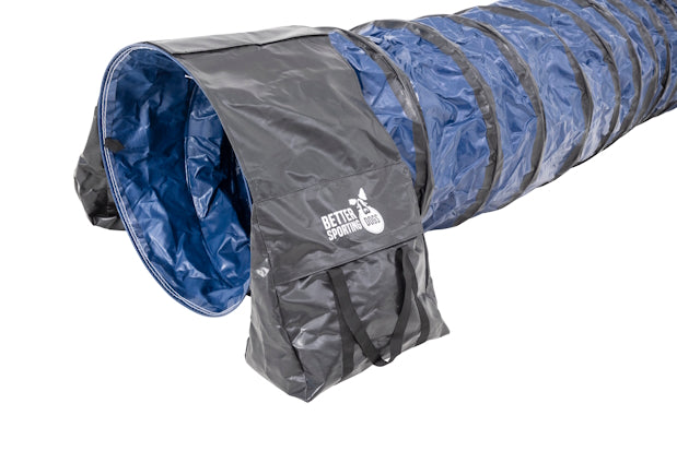 Retrieverworx Better Sporting Dogs Heavy Duty Dog Agility Tunnel – 16 ft PVC Training Tunnel with Sandbags